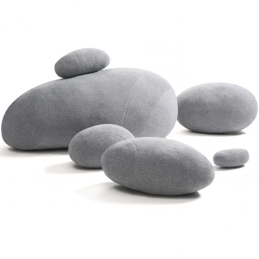 Huge Rock Pillows Living Stones Pillows Living Pillows Pebble Pillows  Christmas Present ( Max Size Light Gray ) 