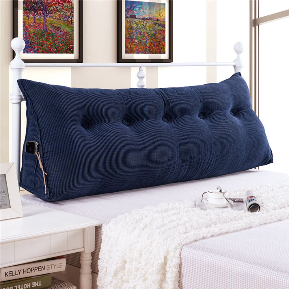 Velvet Bed Wedge Pillow for Headboard King/Queen/Double/Twin Size