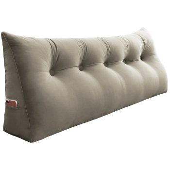 59inch Long Triangle Wedge Pillow Backrest Cushion, Bolster Lumbar